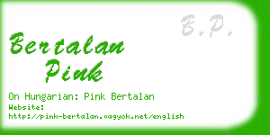 bertalan pink business card